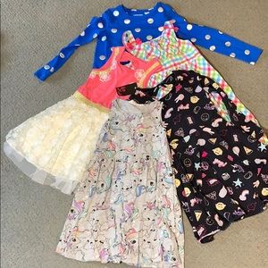 Lot of 5 Girls’ dresses size 6-8